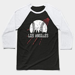 Los Angeles LA City Skyline Baseball Vintage Gameday Dodger Baseball T-Shirt